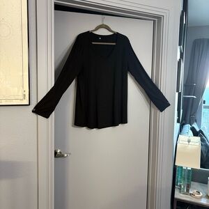 Classic Black Long Sleeve Women's Top